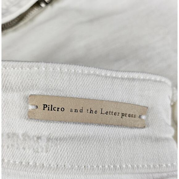 PILCRO & THE LETTER PRESS WOMEN'S DISTRESSED WHITE SLIM BOYFRIEND SHORTS SIZE 27 - Picture 6 of 15